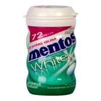 MENTOS SPEARMINT WHITE GUM BIG BOTTLE 72S
