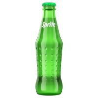 SPRITE REGULAR LEMON LIME FLAVORED CARBONATED SOFT DRINK GLASS BOTTLE 250 ML