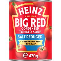 HEINZ BIG RED SALT REDUCED CONDENSED TOMATO SOUP 420 GMS