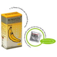 ROMANTIC LOVE RUBBER BANANA CONDOM 12'S