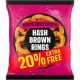 ICELAND HASH BROWN ONION RINGS 20 EXTRA FREE 960 GMS