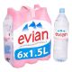 EVIAN NATURAL MINERAL WATER 1.5 LTR 5+1 FREE