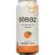 STEAZ PEACH ORGANIC GREEN ICE TEA 16 OZ