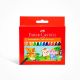 FABER CASTELL 12 JUMBO WAX CRAYONS