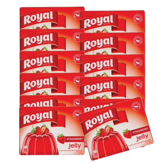 ROYAL STRAWBERRY FLAVOUR JELLY 12X85 GMS