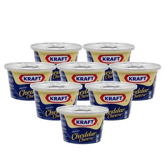 KRAFT CHEDDAR CHEESE CAN 8X50 GMS