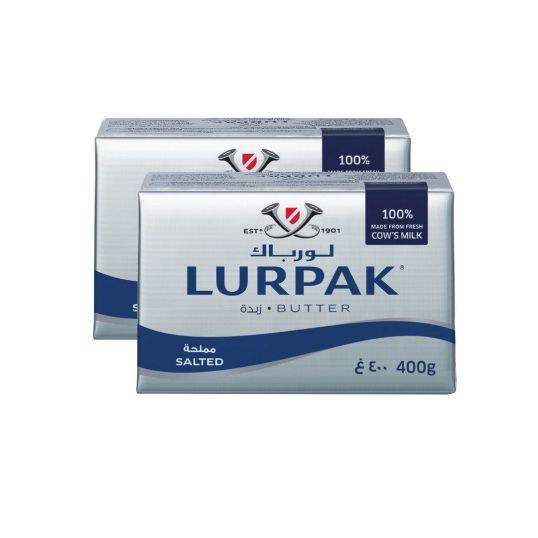 LURPAK BUTTER SALTED 2X400 GMS @SPECIAL PRICE