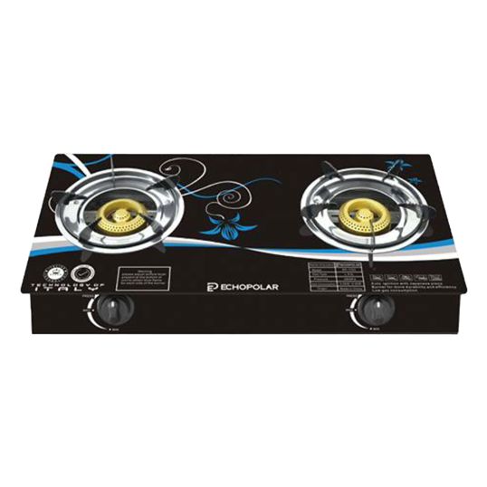 ECHOPOLAR 2 BURNER GLASS GAS STOVE 1'S