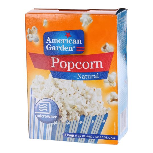 AMERICAN GARDEN NATURAL MICROWAVE POPCORN 10.5 OZ