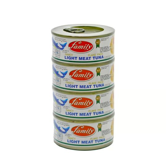 FAMILY LIGHT MEAT TUNA FLAKES 4X185 GMS