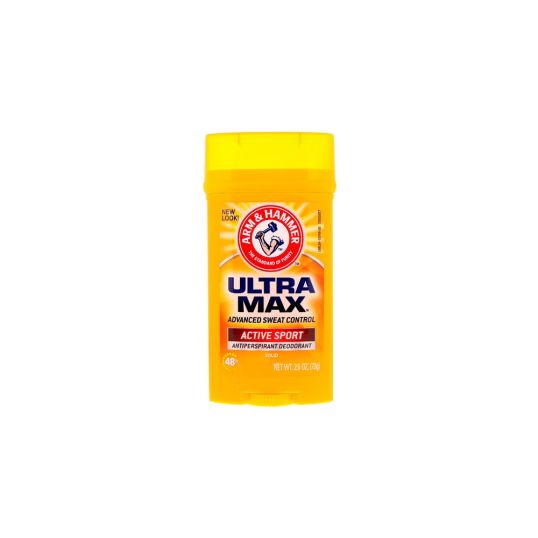 ARM AND HAMMER UMAX DEODORANT ACTIVE SPORT SOLID WIDE 2X2.6 OZ