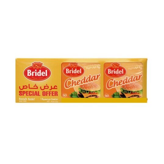 BRIDEL CHEDDAR SLICES CHEESE 2X200 GMS @ SPECIAL PRICE