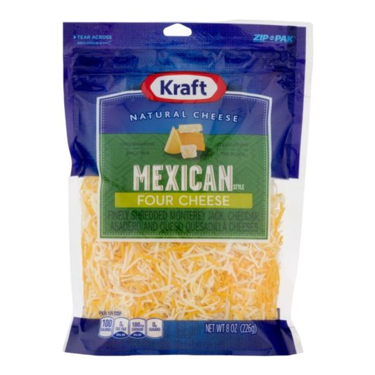 KRAFT CHEESE SHREDDED 4 CHEESE 8 OZ