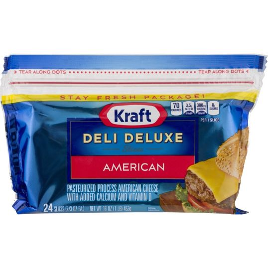 KRAFT DELUXE AMERICAN SLICE CHEESE 16 OZ