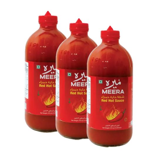 MEERA HOT SAUCE 3X473 ML