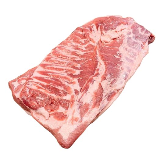 HOLLAND PORK BELLY RIBBED BLES RIND ON FROZEN PER KG (CONTAINS PORK)