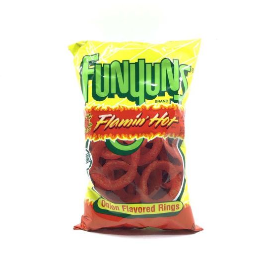 FRITOLAY FUNYUNS FLAMIN HOT ONION RINGS 5.75 OZ