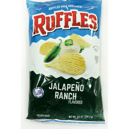 FRITOLAY RUFFLES JALAPENO RANCH 6.5 OZ