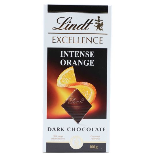 LINDT EXCELLENCE INTENSE ORANGE DARK CHOCLATE 100 GMS