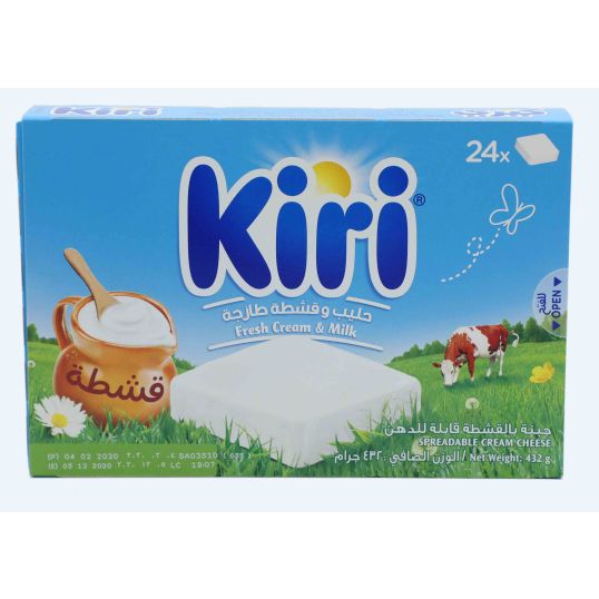 KIRI SPREADABLE CREAM CHEESE 432 GMS(24 PORTION)