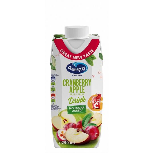 OCEAN SPRAY CRANBERRY APPLE MIXED FRUIT DRINK 250 ML