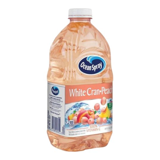 OCEAN SPRAY WHITE CRANBERRY PEACH JUICE DRINK 64 OZ