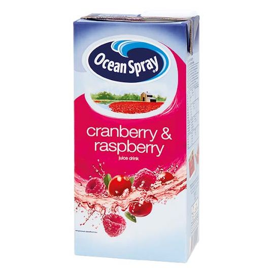 OCEANSPRAY CRANBERRY&RASPBERRY JUICE DRINK 1 LTR