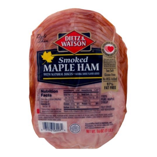 DIET & WATSON SMOKED MAPLE HAM 7 OZ (CONTAINS PORK)