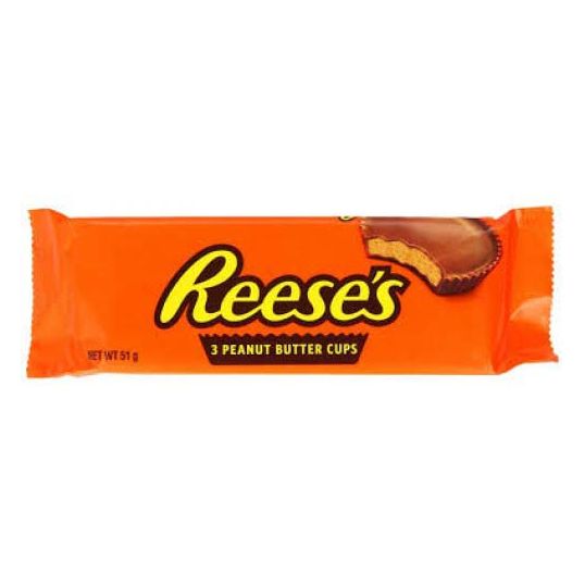 HERSHEY`S REESES PEANUT BUTTER CUP 3S 51 GMS