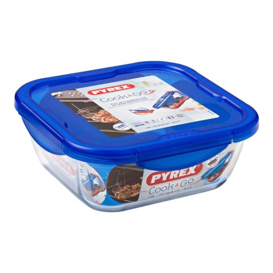 PYREX COOK&GO SQUARE DISH WITH LID