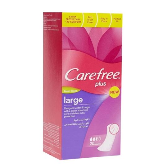 CAREFREE FRESH SCENT LARGE PANTYLINER 20`S