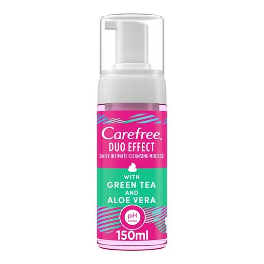 CAREFREE INTIMATE CLEANSING MOUSE W/GREEN TEA AND ALOEVERA