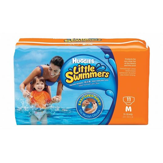 HUGGIES LITTLE SWIMMER MEDIUM SIZE DIAPERS 11'S