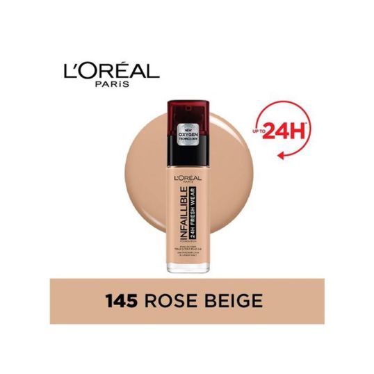 LOREAL MAKEUP INFALLIBLE 24HR FDT 145 BEIGE ROSE