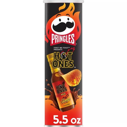 PRINGLES CRISPS HOT ONES - ROJO 5.5 OZ