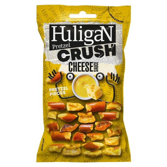 HULIGAN PRETZEL CRUSH CHEESE SAUCE PRETZEL PIECES 65 GMS