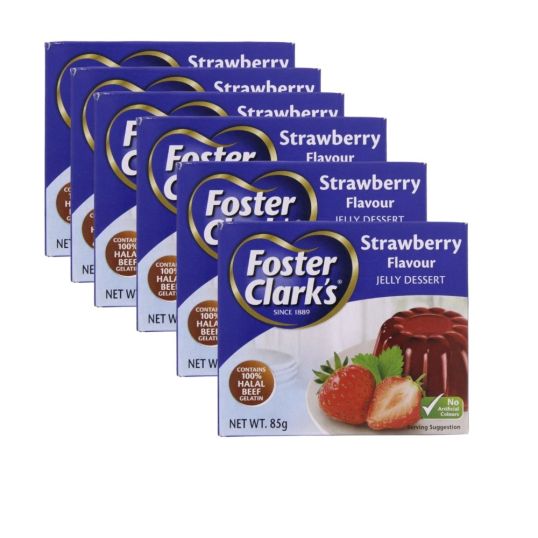 FOSTER CLARK JELLY STRAWBERY 6X85 GMS @ PRICE OFF