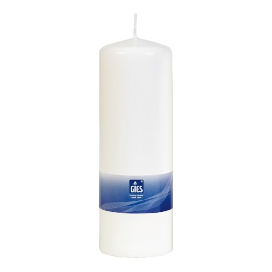 GIES PILLAR CANDLE 200X68 MM WHITE