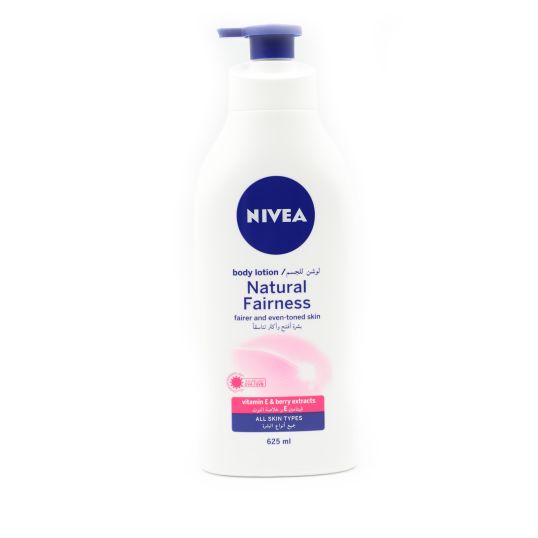 NIVEA NATURAL FAIRNESS BODY LOTION PUMP 625 ML