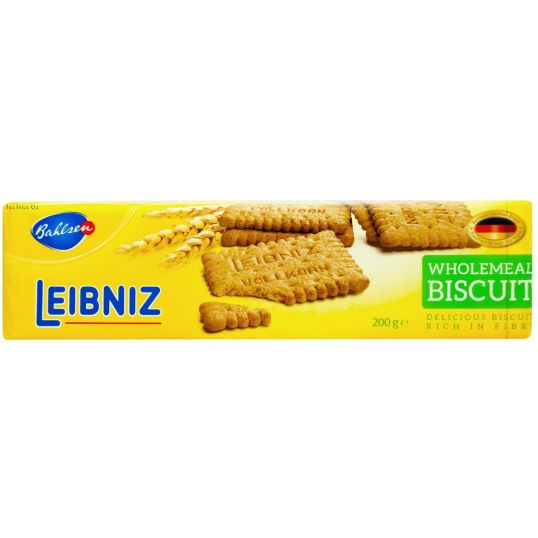 BAHLSENS LEIBNIZ WHOLEMEAL BISCUIT 200 GMS