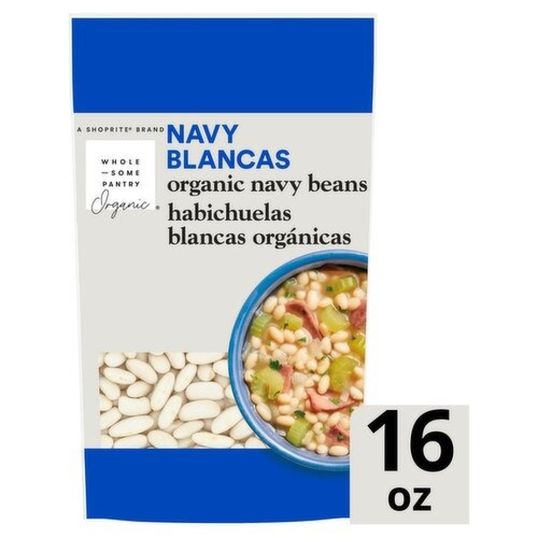 WHOLE SOME ORGANIC BEANS NAVY 16 OZ