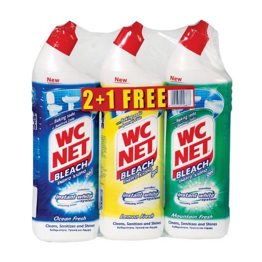 WC NET BLEACH LIQUID 750ML 2+1 FREE