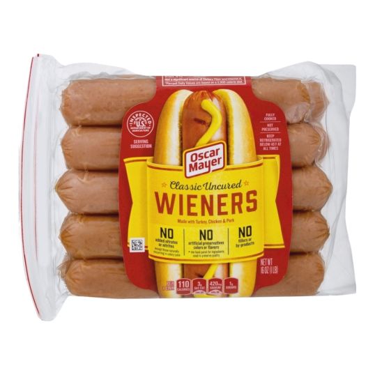 OSCAR MAYER WIENERS (EASY-OPEN) 10 LINKS PER POUND 16 OZ (CONTAINS PORK)
