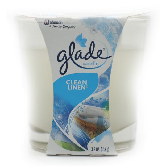 GLADE CLEAN LINEN CANDLE 3.8 OZ