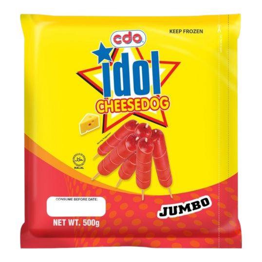 CDO IDOL CHEESEDOG JUMBO 500 GMS (CONTAINS PORK)