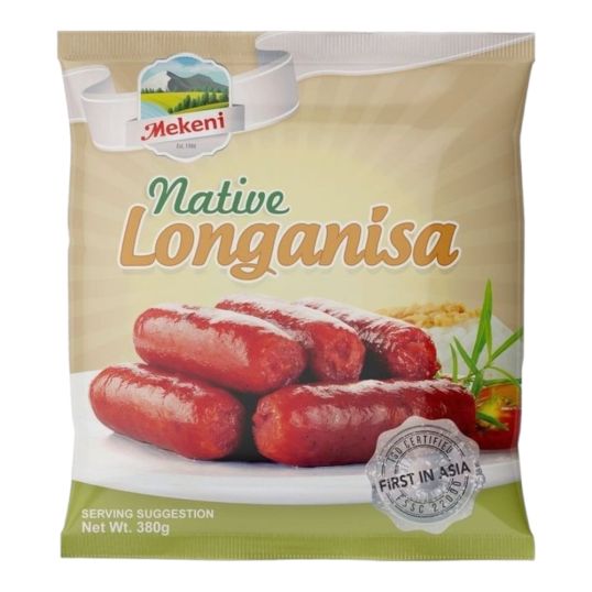 MEKENI NATIVE LONGGANISA 380 GMS (CONTAINS PORK)