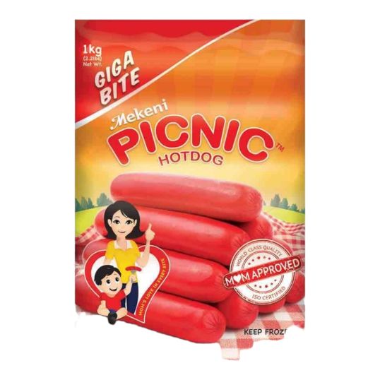 MEKENI PICNIC HOTDOG SUPER JUMBO 1 KG (CONTAINS PORK)