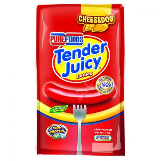 PUREFOODS TENDER JUICY CHEESEDOG 1 KG (CONTAINS PORK)