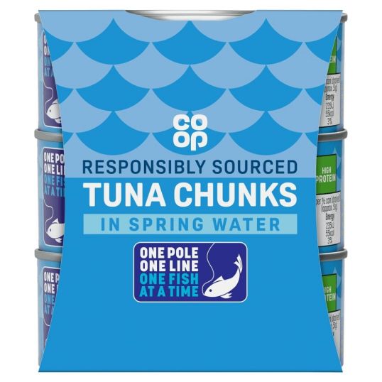 COOP TUNA CHUNKS IN SPRING WATER MULTI 3X145 GMS