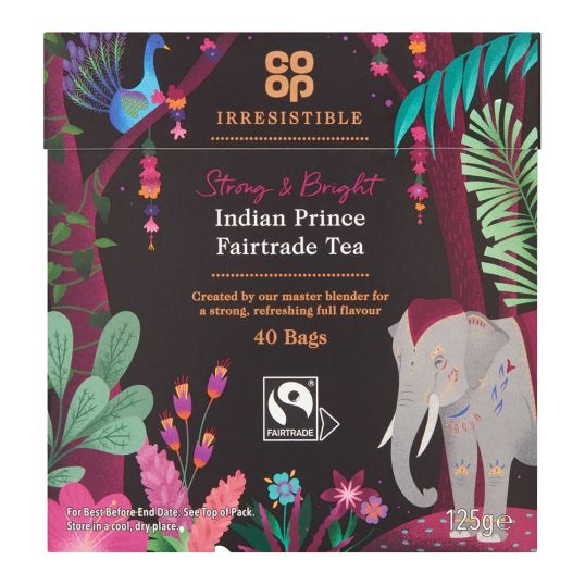 COOP IRRESISTIBLE INDIAN PRINCE FAIRTRADE TEA 40 BAGS